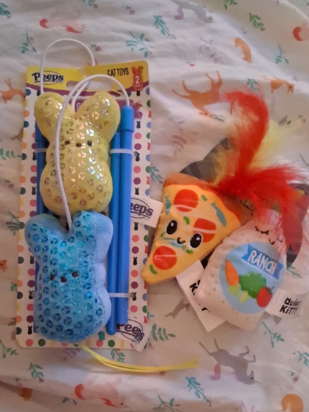 NWT! Peeps Bunny & QUiRKY KiTTY Catnip Toys